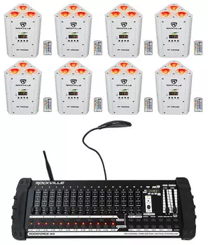 Акустическая система Rockville Wireless DMX Up-Lights с контроллером и рюкзаком
