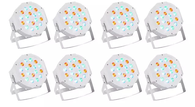 Перезаряжаемые лампы Rockville RockPAR50 WHT LED RGB Compact Par Can DJ