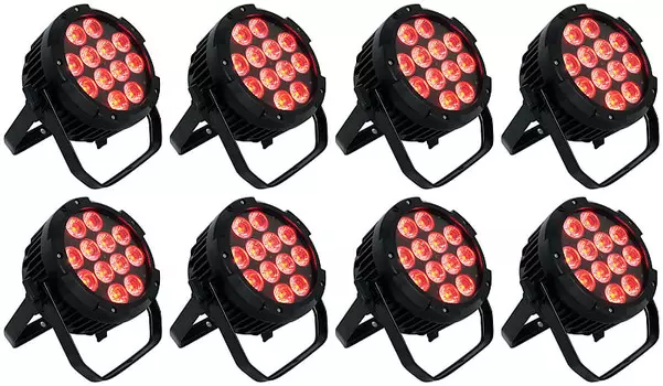 (8) Rockville WET PAR PRO Внутреннее/наружное освещение Par для мытья посуды для сцены ресторана (8) WET PAR PRO