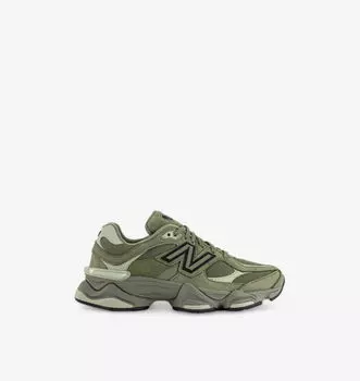 9060 Кроссовки из замши с низким верхом и вставками New Balance, зеленый