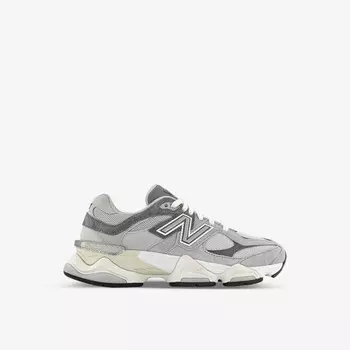 9060 низкие кроссовки из кожи, замши и сетки New Balance, серый