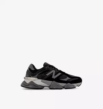 9060 низкие кроссовки из замши и сетки New Balance, черный