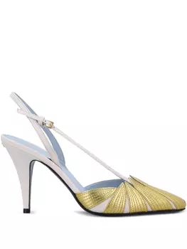 90 мм Foliefoliage туфли Valentino Garavani, нейтральный