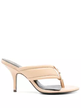 90 мм кожаные сандалии Patrizia Pepe, нейтральный