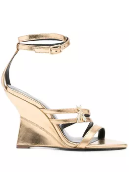 90 мм металлические сандалии Patrizia Pepe, золотой