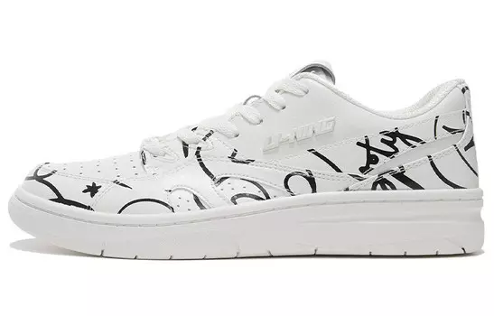 937 Винтажные баскетбольные кроссовки мужские низкие бежевые/черные Lining