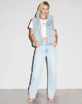 94 мешковатые джинсы со швами светло-голубого цвета Levi's