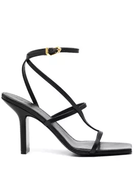 95 мм кожаные сандалии Lanvin, черный