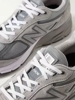 990v4 Кроссовки из замши и сетки NEW BALANCE, серый