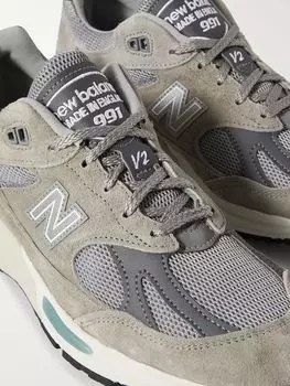 991v2 Кроссовки из замши и сетки NEW BALANCE, серый
