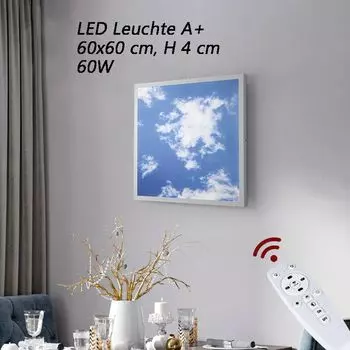 9980-LTF Светодиодный потолочный/настенный светильник с дистанционным управлением, регулировка цвета/яркости, металлический каркас, окрашенный в белый цвет, непринужденный дизайн Eurotondisplay