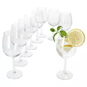 9 бокалов для воды и вина Vinissi объемом 300 мл с ножным бокалом для коктейлей для торжеств, свадебных вечеринок MamboCat