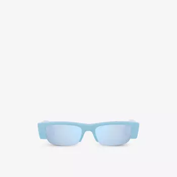 A5000260 am0404s солнцезащитные очки из ацетата в прямоугольной оправе Alexander Mcqueen, синий