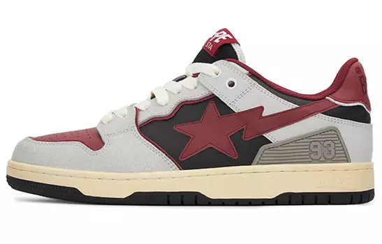 Кроссовки A Bathing Ape Bape SK8 Sta Vintage, белый, красный, черный