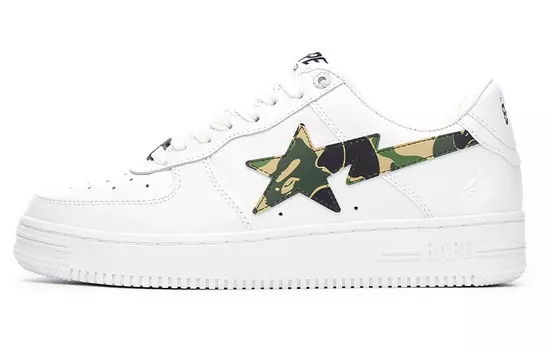 Кроссовки A Bathing Ape Bape Sta ABC Camo Low Kaws белый, коричневый