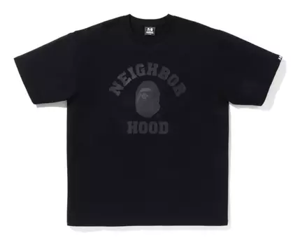 A BATHING APE Белая футболка BAPE x Neighborhood, Светло-зеленый