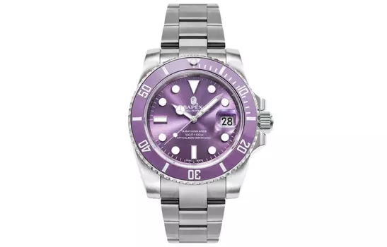 A BATHING APE Часы Bape Type 1 Bapex, серебристо-фиолетовые