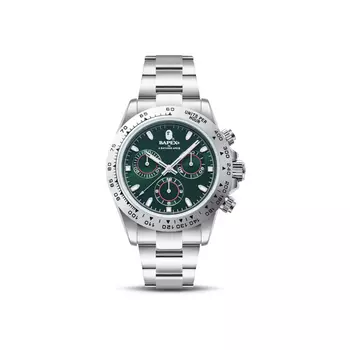 A BATHING APE Часы Bape Type 4 Bapex #2, серебристо-зеленые