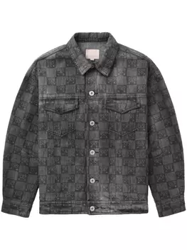 A Bathing Ape джинсовая куртка с монограммой, черный