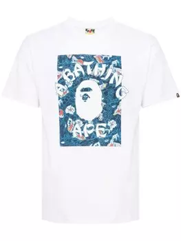 A BATHING APE футболка Japanese Tattoo с камуфляжным принтом, белый