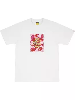 A BATHING APE футболка с камуфляжным принтом из коллаборации с Anti Social Social Club, белый