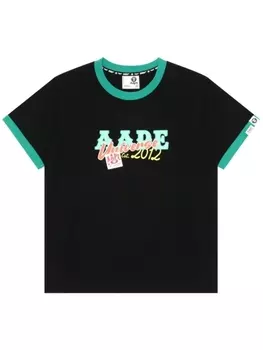 A Bathing Ape футболка с контрастным воротником, черный