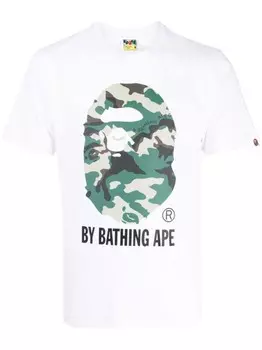 A BATHING APE футболка с логотипом, белый