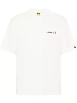 A BATHING APE футболка с логотипом, белый