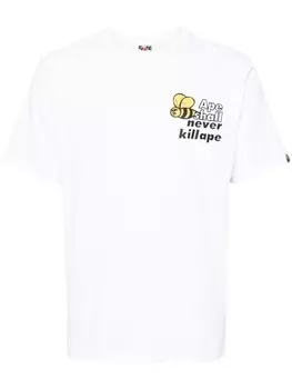 A BATHING APE футболка с логотипом, белый
