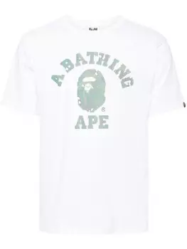 A BATHING APE футболка с логотипом, белый