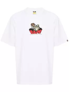 A BATHING APE футболка с логотипом, белый