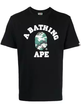 A BATHING APE футболка с логотипом, черный