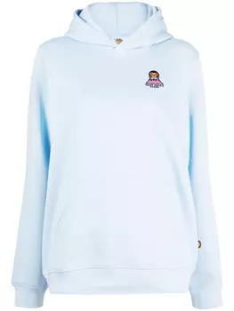 A Bathing Ape худи с вышитым логотипом, синий