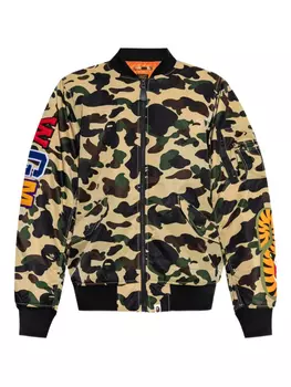 A BATHING APE камуфляжный бомбер, желтый