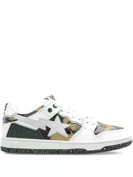 A BATHING APE кроссовки со вставками, белый