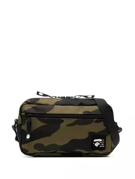 A BATHING APE мини-сумка с камуфляжным принтом, зеленый