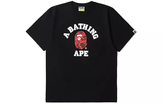 A BATHING APE Мужская футболка, Черный/Фиолетовый