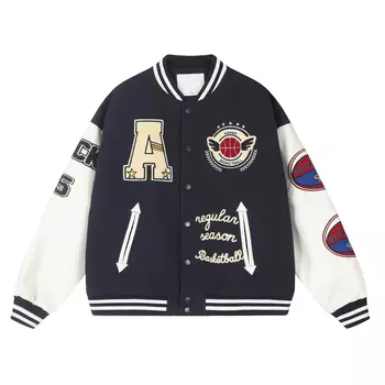 A chock Бейсбольная куртка унисекс, Синий