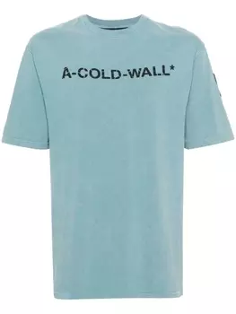 A-COLD-WALL* футболка Overdye с логотипом, синий