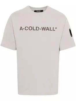 A-COLD-WALL* футболка Overdye с логотипом, серый