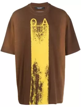 A-COLD-WALL* футболка Plaster с графичным принтом, коричневый