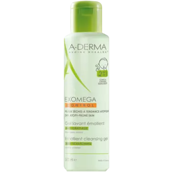 A-Derma Exomega Control смягчающий гель для умывания 2в1, 500 мл