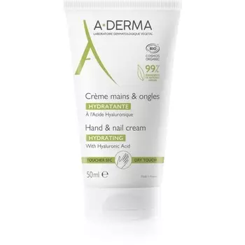 A-Derma Original Care крем увлажняющий для рук и ногтей с гиалуроновой кислотой 50 мл Inna Marka