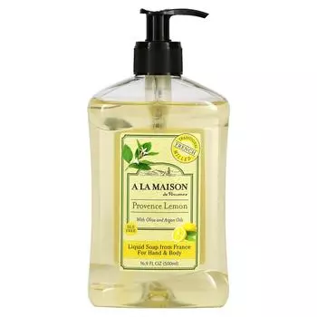 A La Maison de Provence Liquid Soap For Hands & Body Provence Lemon 16.9 fl oz (500 ml)