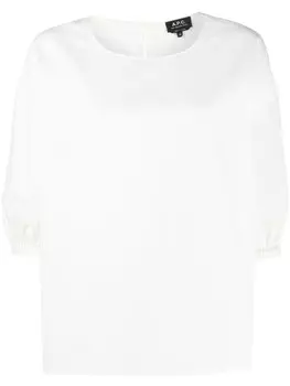 A.P.C. блузка Georgia с перфорацией, белый