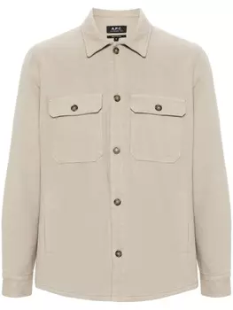 A.P.C. дутая куртка-рубашка, нейтральный цвет