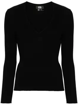 A.P.C. джемпер Camille в рубчик, черный