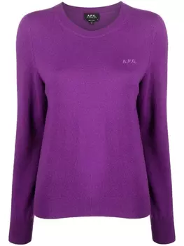 A.P.C. джемпер Nina из вирджинской шерсти, фиолетовый