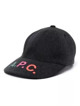 A.P.C. джинсовая кепка с логотипом, черный
