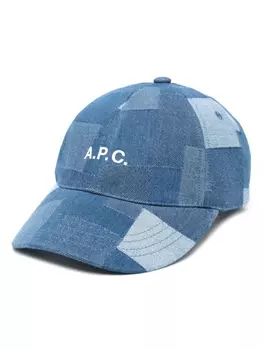 A.P.C. джинсовая кепка с логотипом, синий